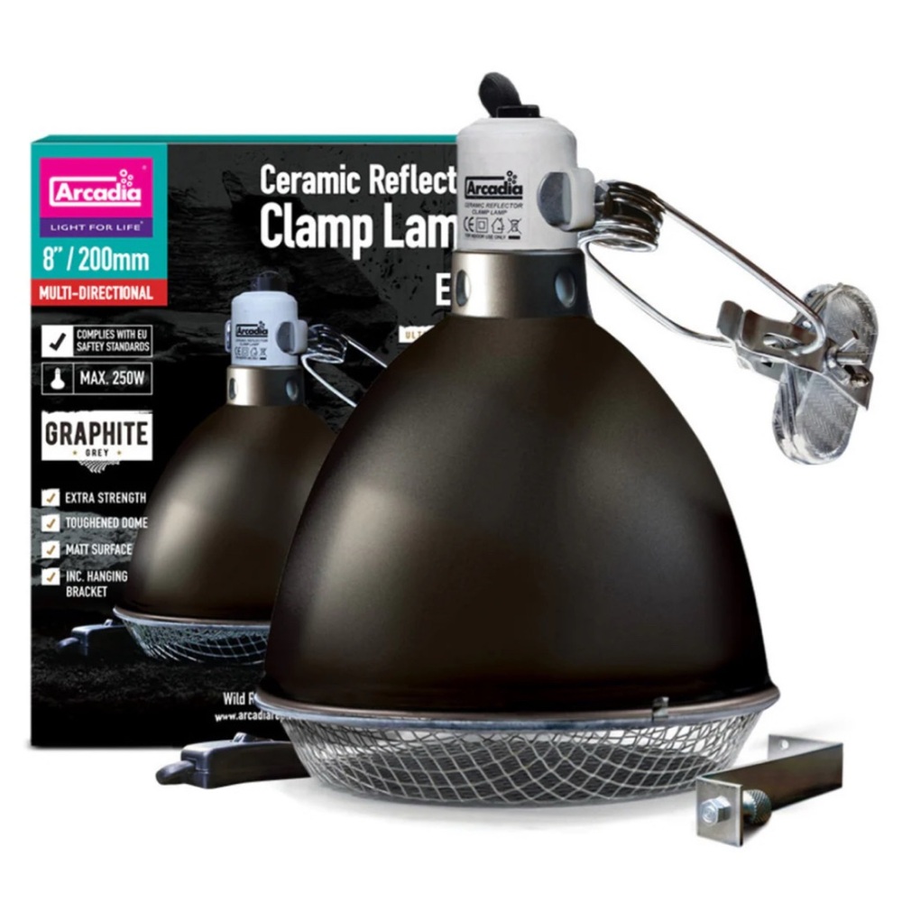 Arcadia Graphite Ceramic Clamp Lamp